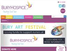 Tablet Screenshot of buryhospice.org.uk